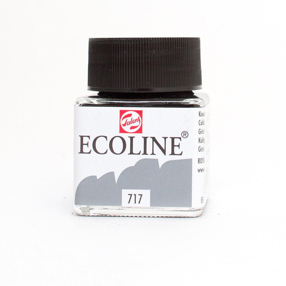 Ecoline, Liquid, Watercolor, 30ml, Jar, Cold Grey